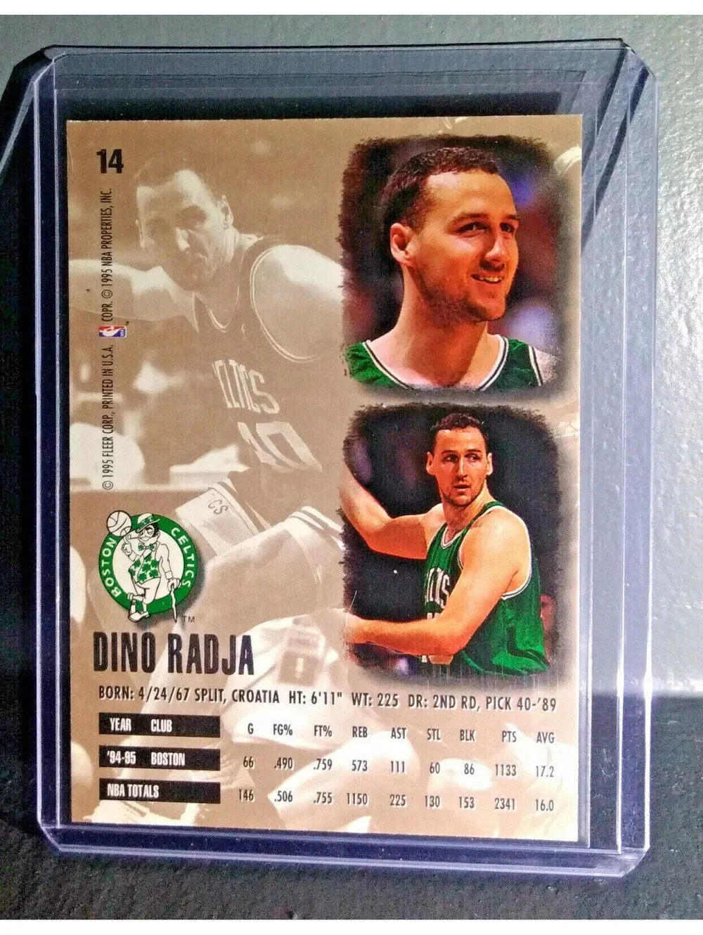 1995-96 Dino Radja Fleer Ultra #14 Basketball Card